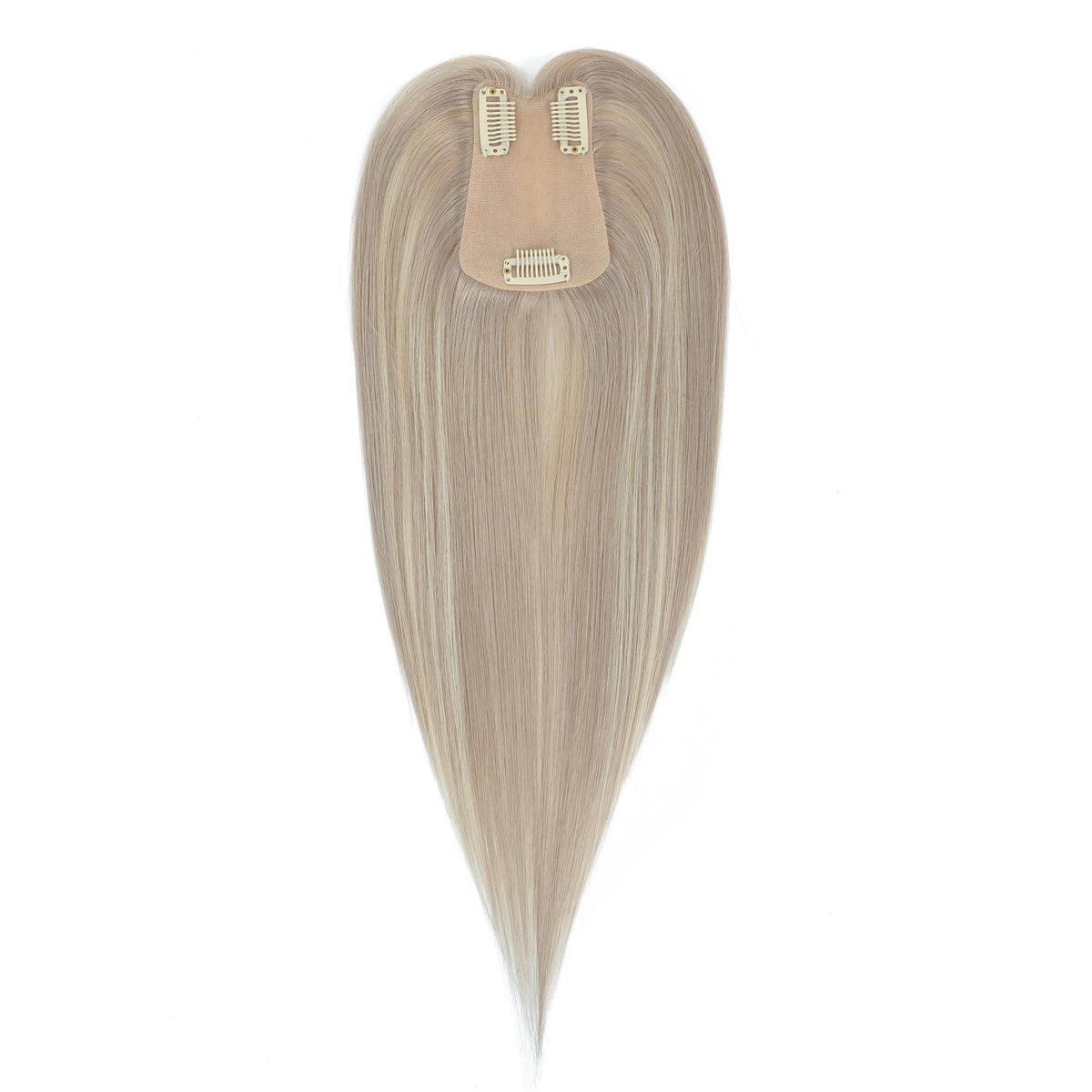 Human Hair Topper #R17/17/1001 Cool Beigeand Pearl Blonde Balayage