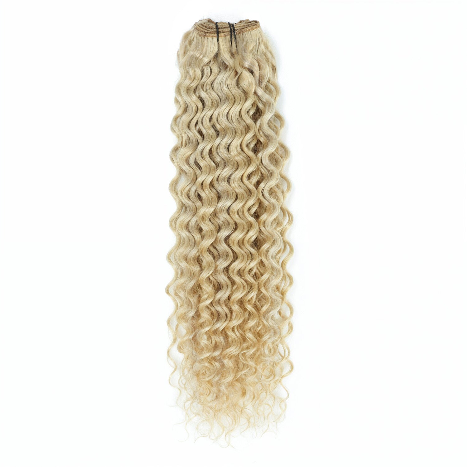 Weft Curly Hair Extensions 3B #18a/1001 Ash Blonde Mix