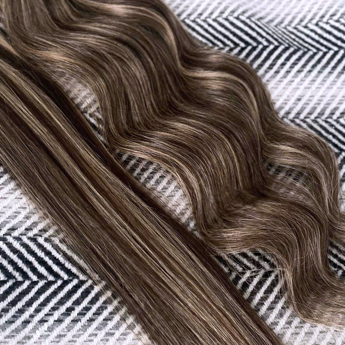 Keratin Bond Hair Extensions #2/16 Dark Brown Natural Blonde