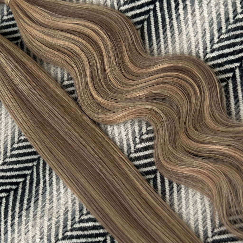 Halo Hair Extensions #8/22 Cinnamon Brown Sandy Blonde Mix