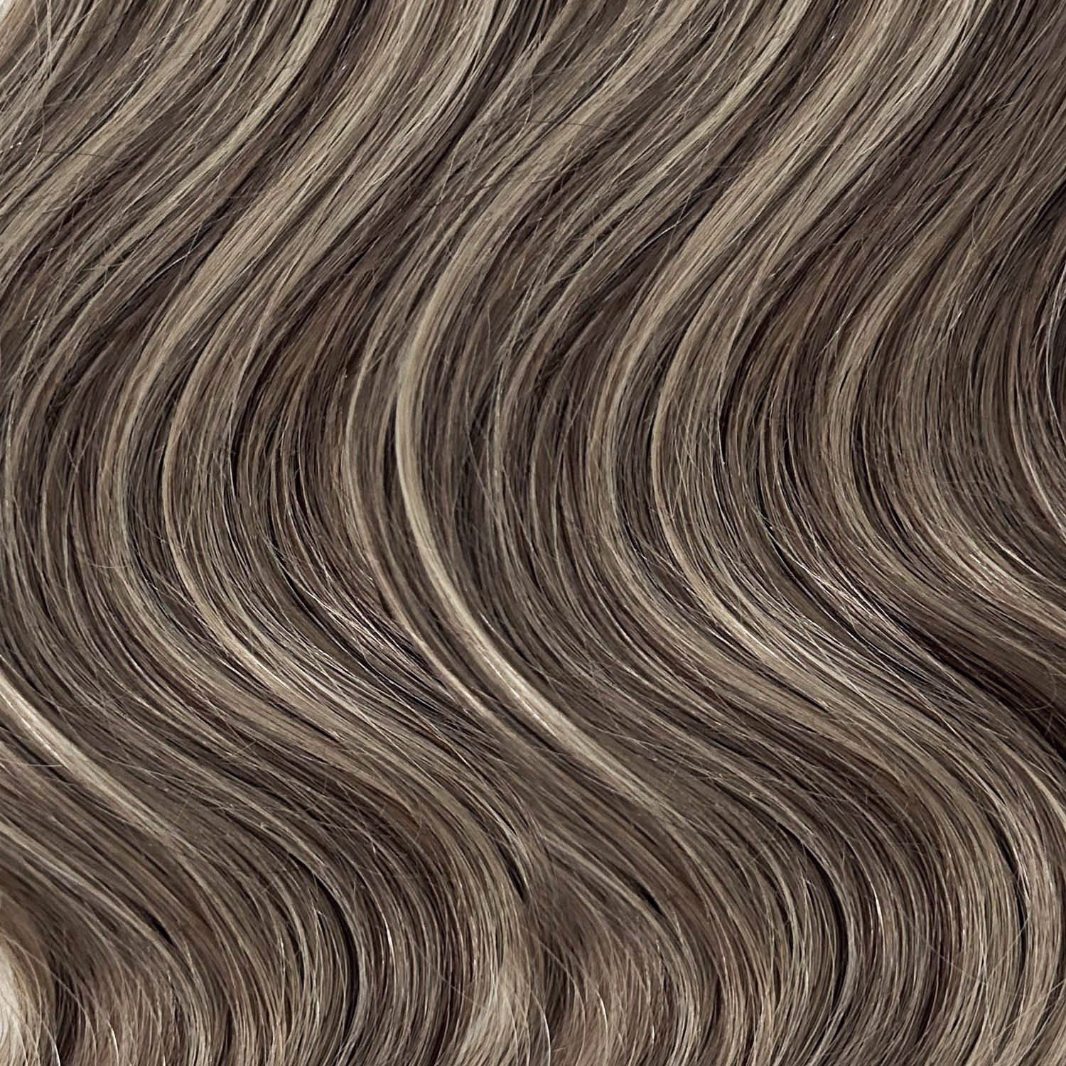 Genius Weft Hair Extensions   #8a/8a/1001 Ash Brown and Pearl Blonde Balayage