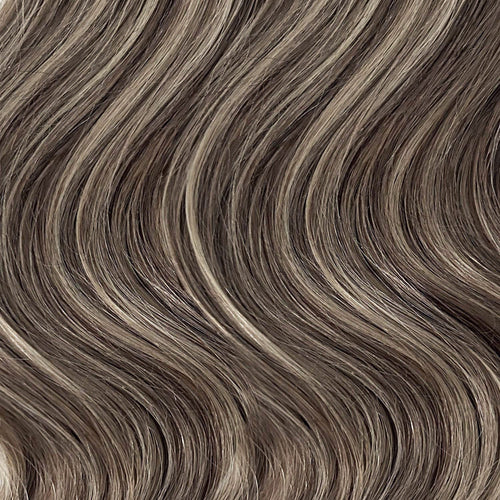Genius Weft Hair Extensions   #8a/8a/1001 Ash Brown and Pearl Blonde Balayage