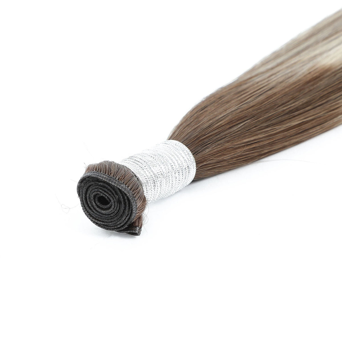 Genius Weft Hair Extensions   #8a/8a/1001 Ash Brown and Pearl Blonde Balayage