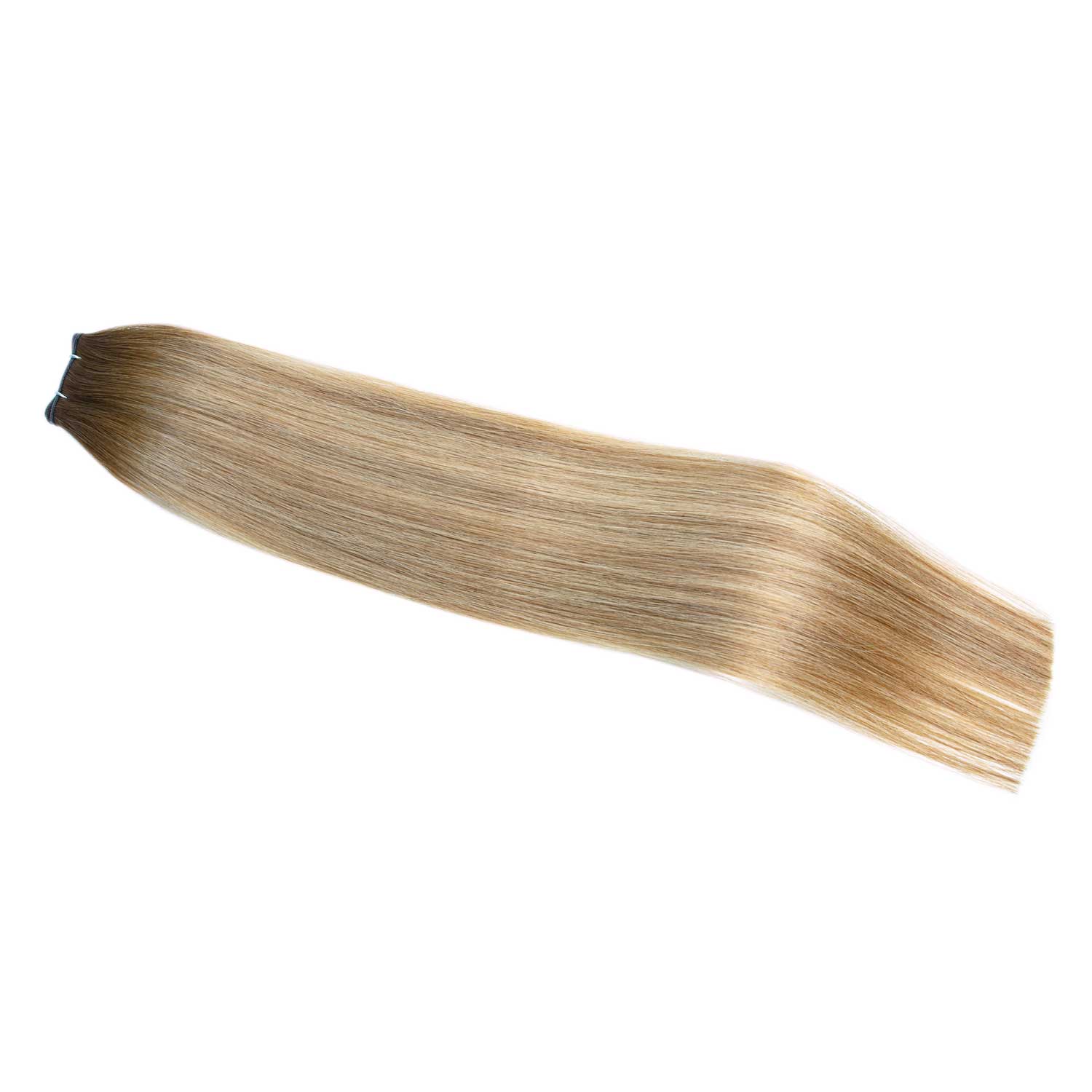 Russian Micro Weft Hair Extensions #6a/6/22 Light Medium, Cool Brown & Sandy Blonde Balayage Double Drawn Genius