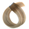 Russian Micro Weft Hair Extensions #6a/6/22 Light Medium, Cool Brown & Sandy Blonde Balayage Double Drawn Genius