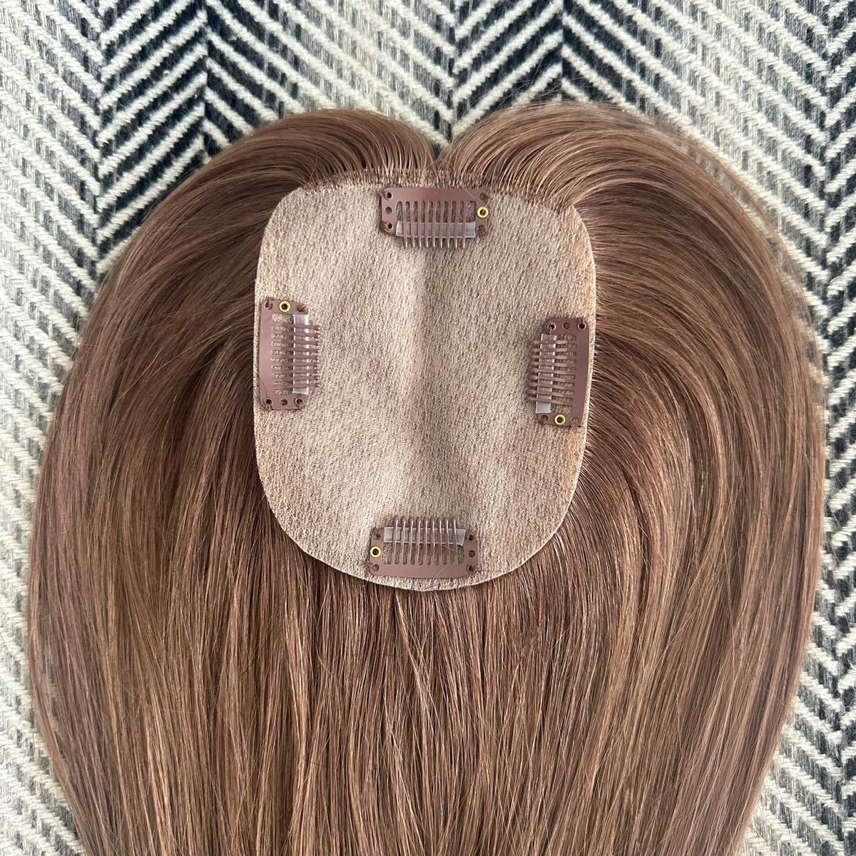 Human Hair Topper #8a Ash Brown