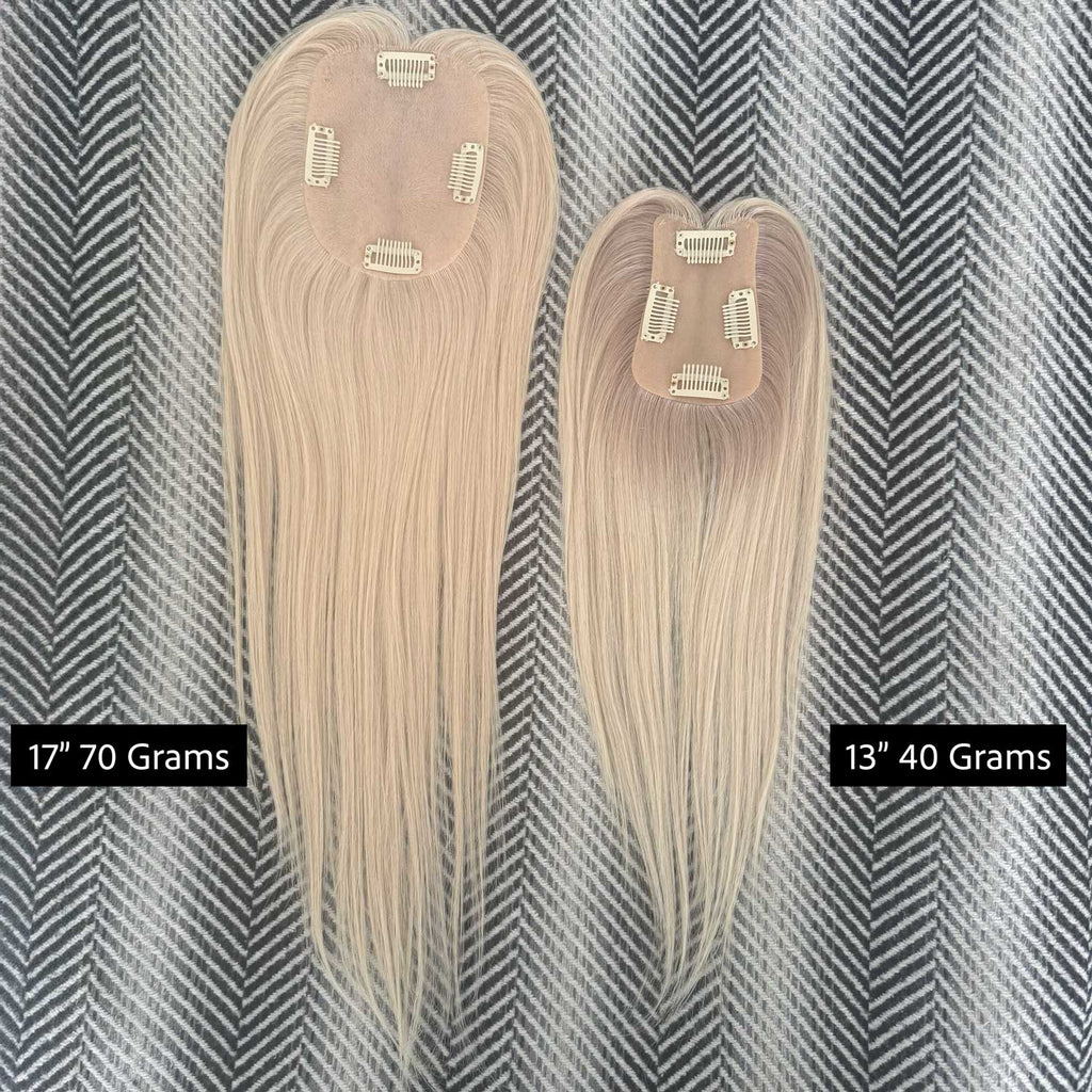 Human Hair Topper #8a Ash Brown