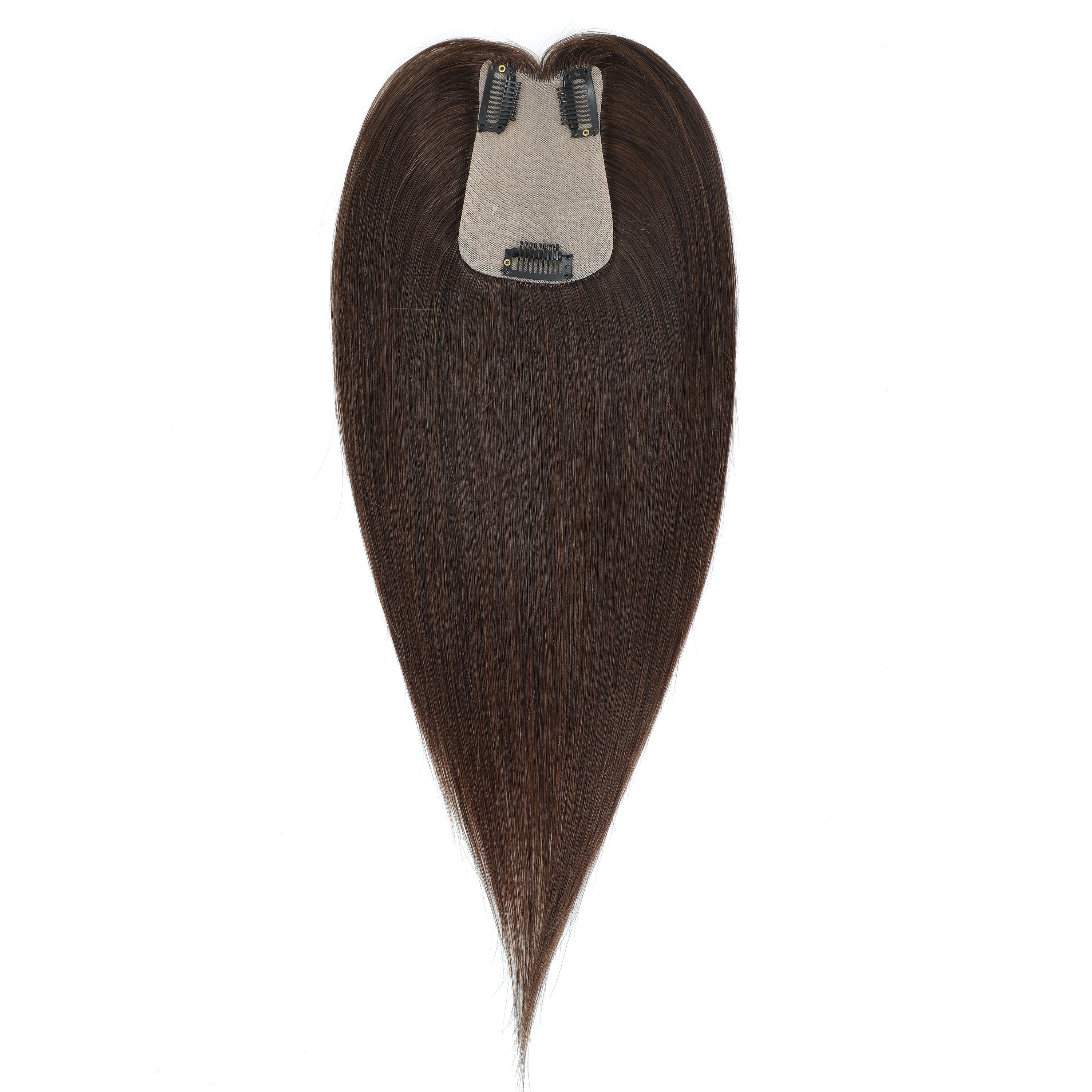 Human Hair Topper #2 Dark Brown
